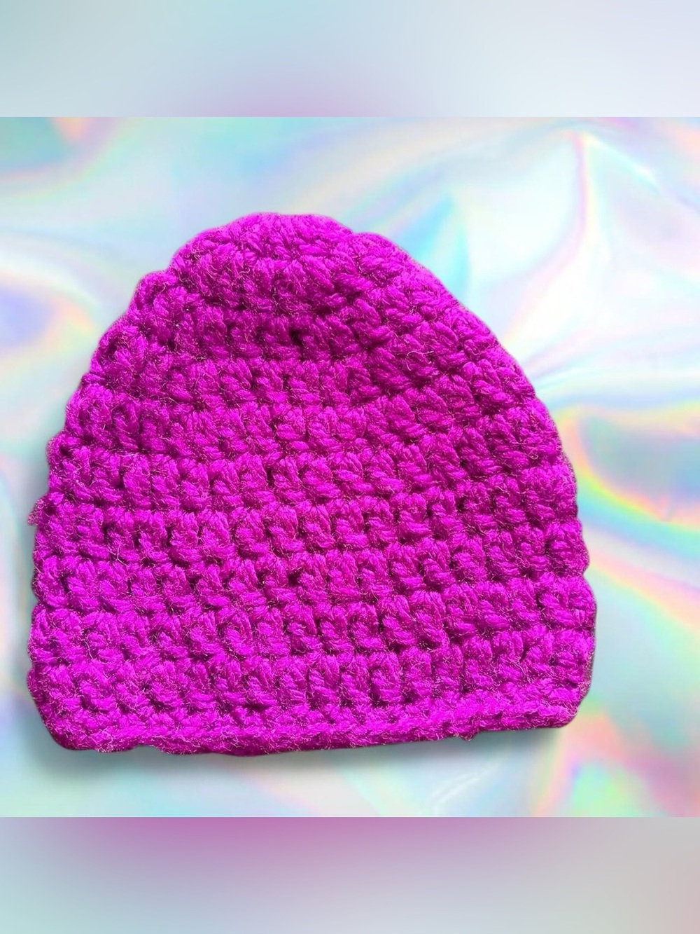Vibrant Fuscia Purple Pink Premie Baby Crochet Hat